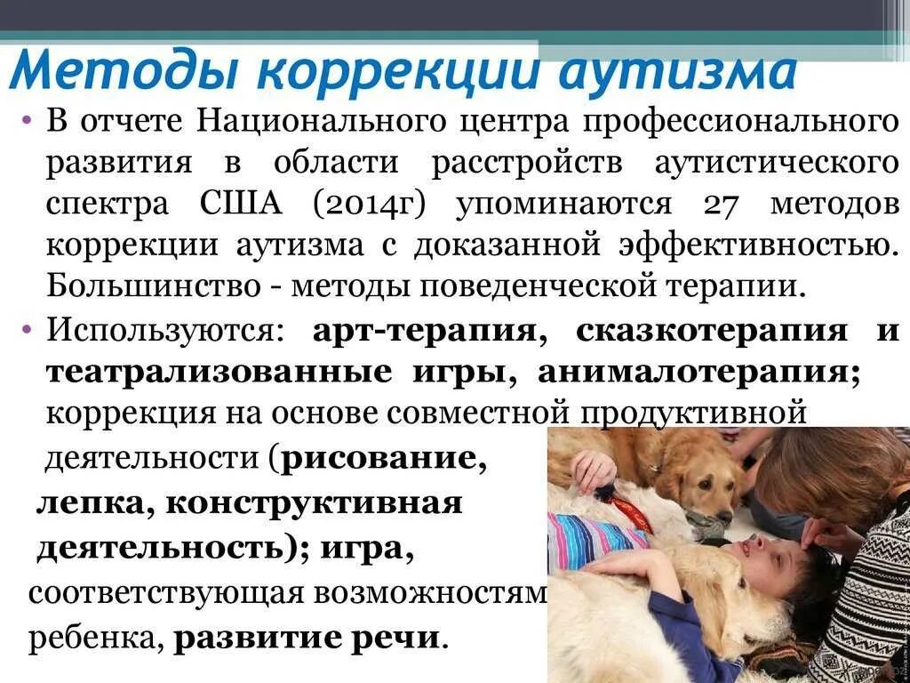 Направления работы с аутичными детьми