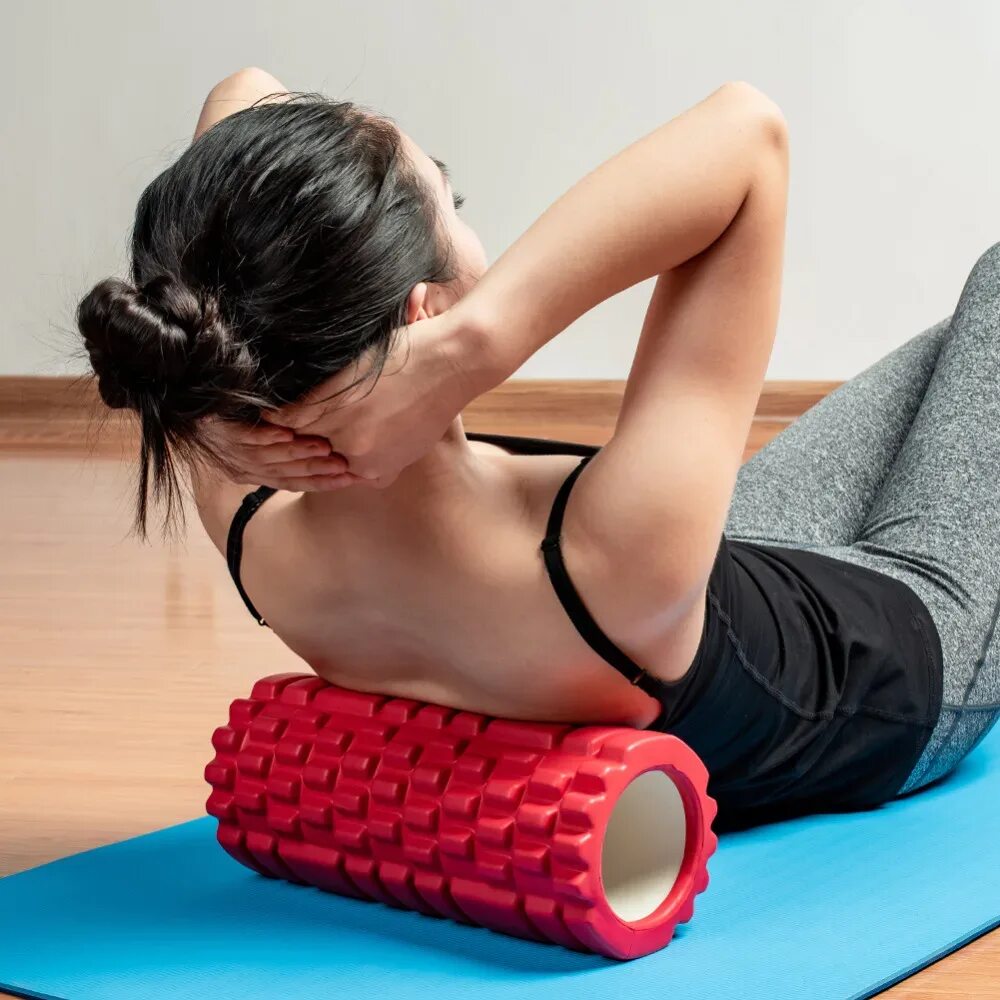 МФР миофасциальный релиз. Массажный ролик для йоги и фитнеса Foam massage Roller. Роллер массажёр МФР. МФР роллер для спины.