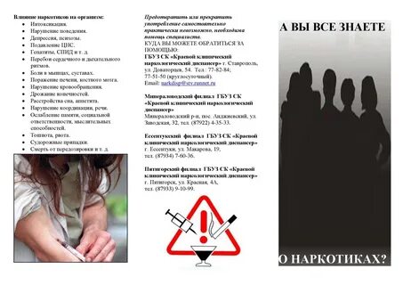 Статья наркологических веществ