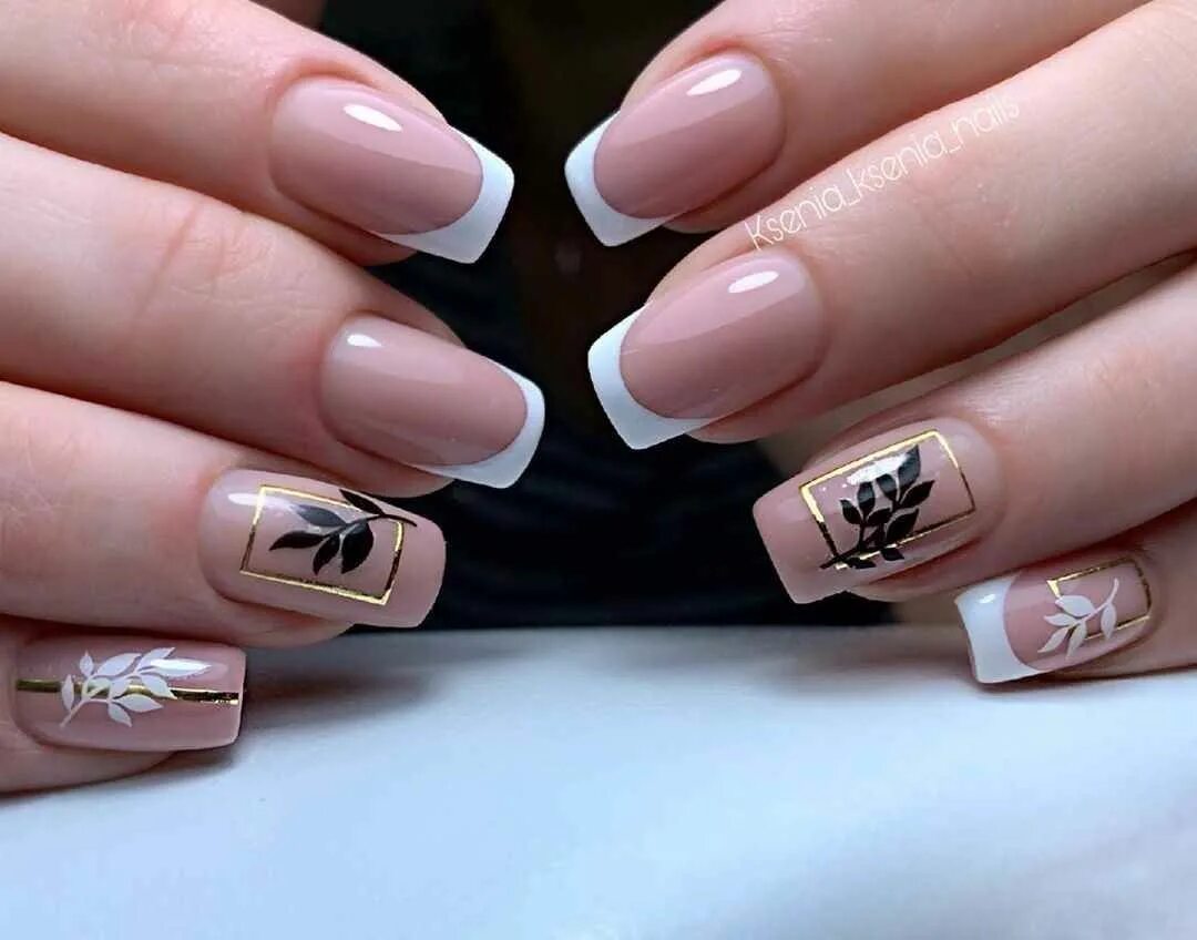 44 French Manicure Ideas on Different Shape and Nail Length Nail length, Nails, 