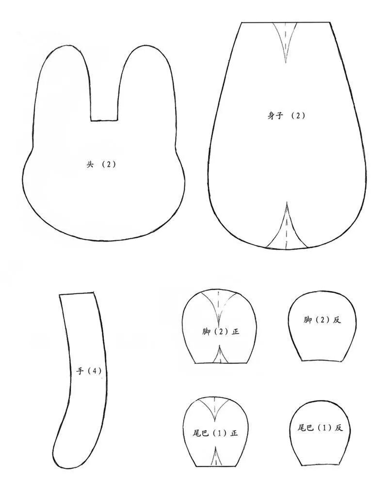 Выкройка зайца. Выкройка зайки. Лекало игрушки зайца. Выкройка игрушки зайца. Выкройка лапок