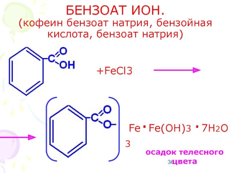 Бензойная кислота h2 изб. Натрия бензоат подлинность реакции. 2 гидроксид бензойная кислота