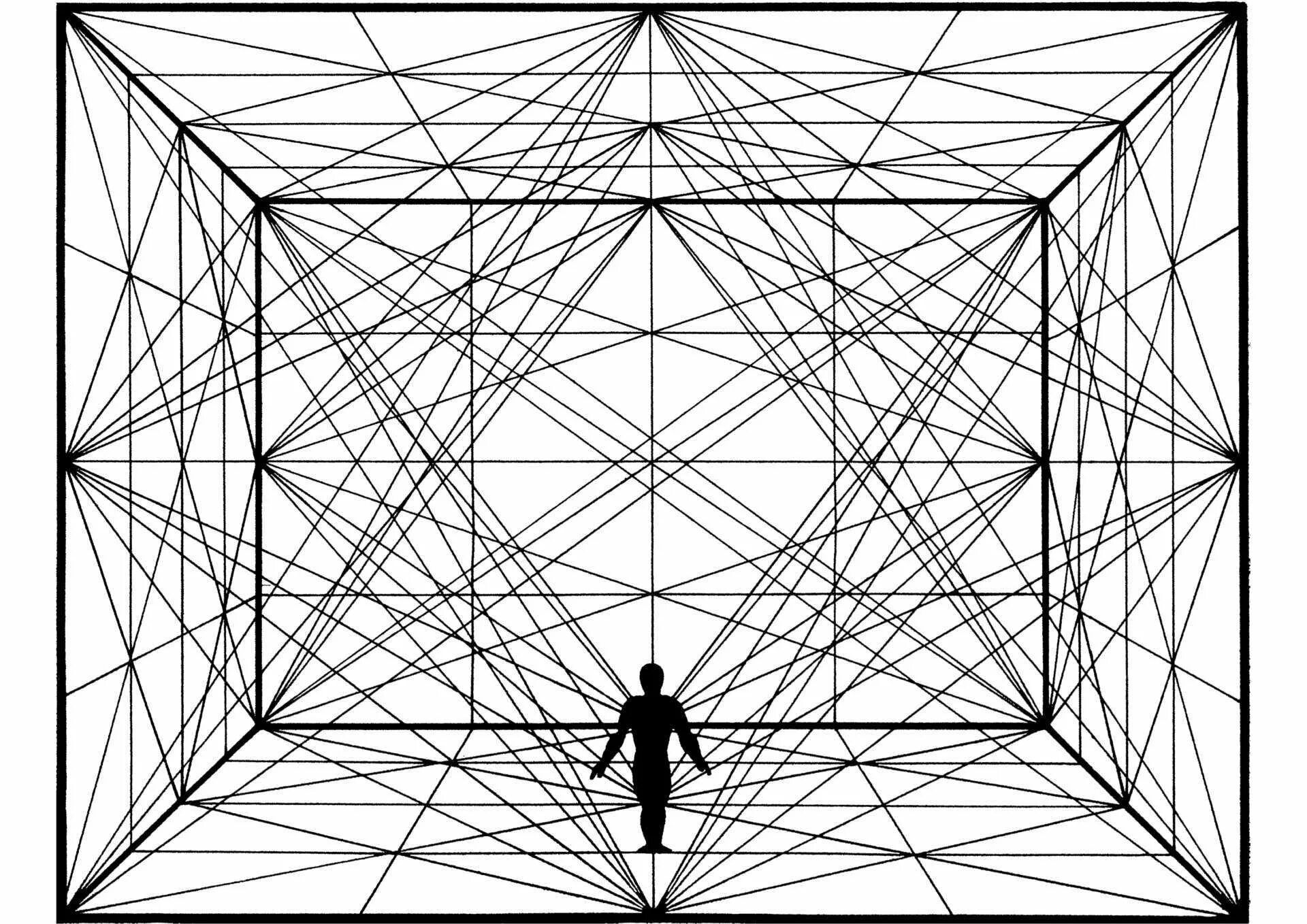 Геометрический тренинг. Оскар Шлеммер Баухауз. Геометрическое пространство. Изображение пространства. Геометрический рисунок человека.