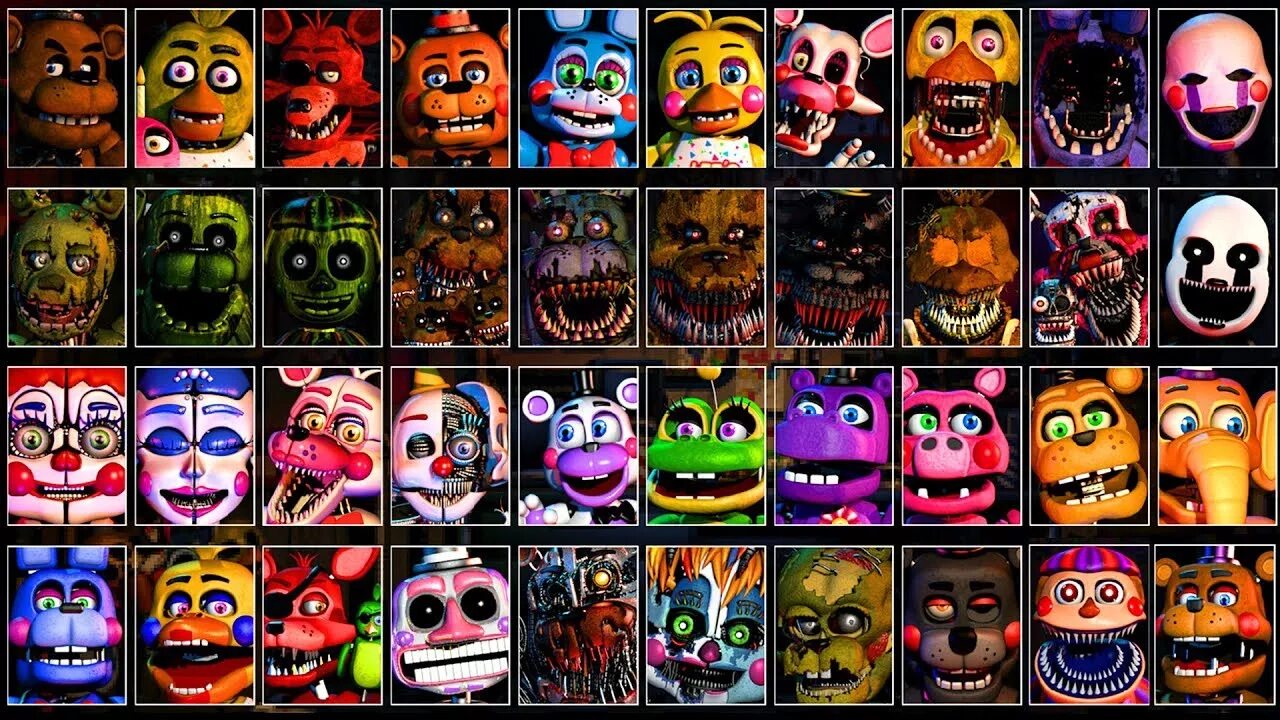 Фредди ультимейт кастом Найт. Ultimate Custom Night Animatronics. Ультра ультимейт кастом Найт. ФНАФ 7 АНИМАТРОНИКИ.