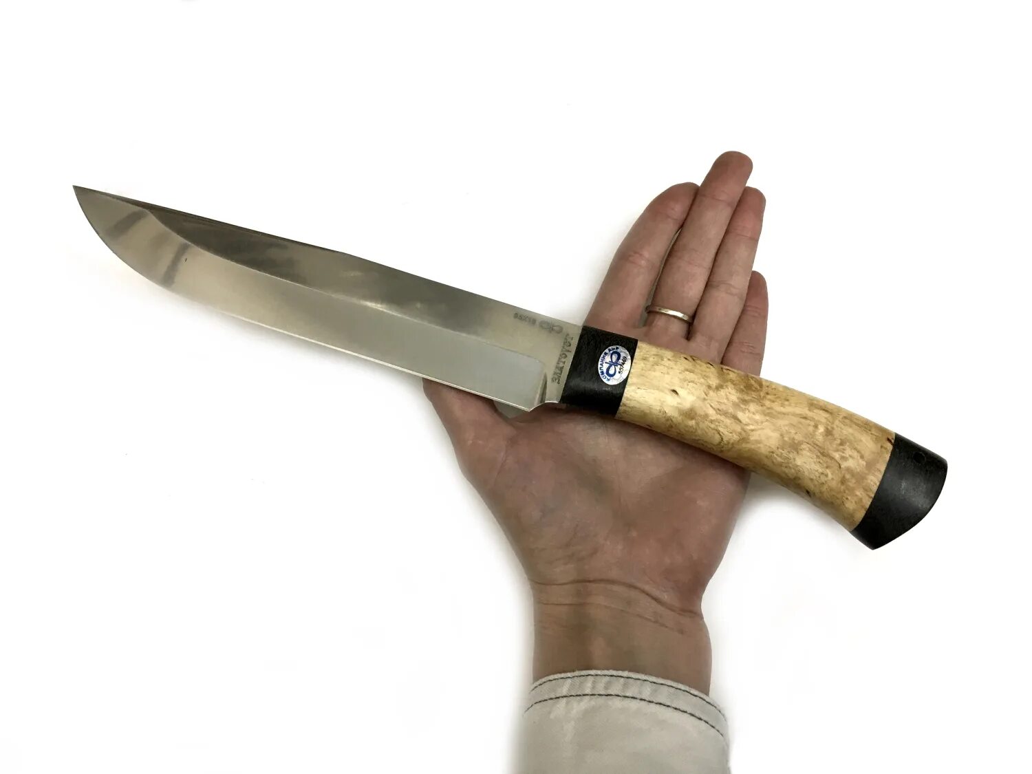 Нож карельская береза. Шашлычный большой (карельская береза) АИР. Нож с клинком 95х18. Нож с ручкой из карельской березы. Нож шашлычный
