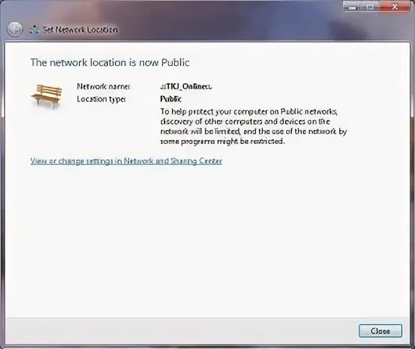 Could not network location. Could not network location
