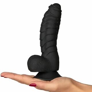 Секс-игрушка Unbranded no Thick Black Dildo Stepped Girth Full Silicone Fle...