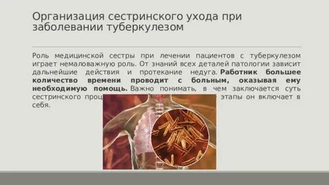 Роль медсестры в профилактике туберкулеза