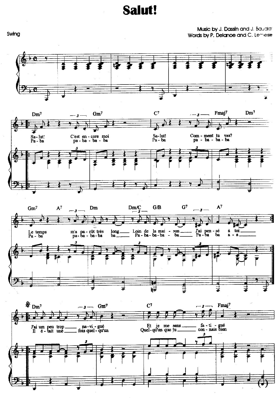 Джо дассен ноты для фортепиано. Salut joe dassin ноты. Ноты песни салют. Ноты песни салют. Джо дассен песни ноты.