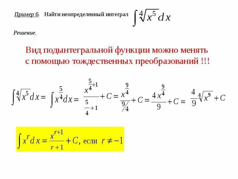 Интегралы как решать примеры Решения интегральной функции