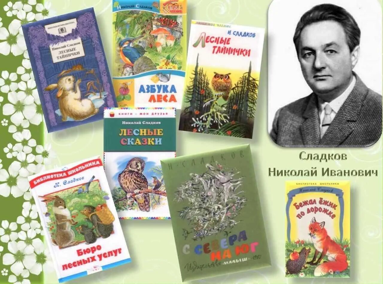 Произведения н сладкова. Сладков н писатель. Портрет писателя Сладкова Николая Ивановича.