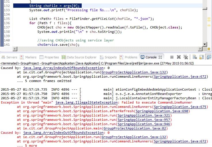 Java fail. Indexoutofboundsexception java