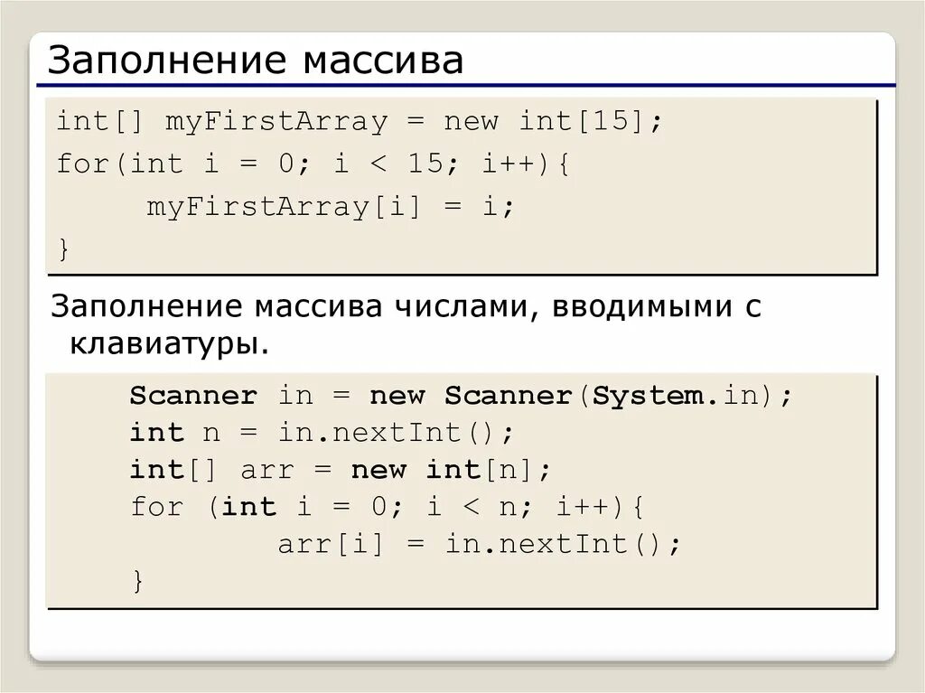 Вывести массив на печать. Заполнение массива. Массив java. Ввод одномерного массива в джава. Заполнение массива джава.