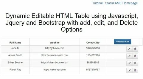 Js rows