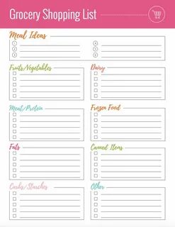 My shopping list
