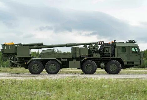 Перспективная 152-мм самоходная гаубица 2С43 "Мальва" на колесном...