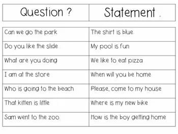 Statement type