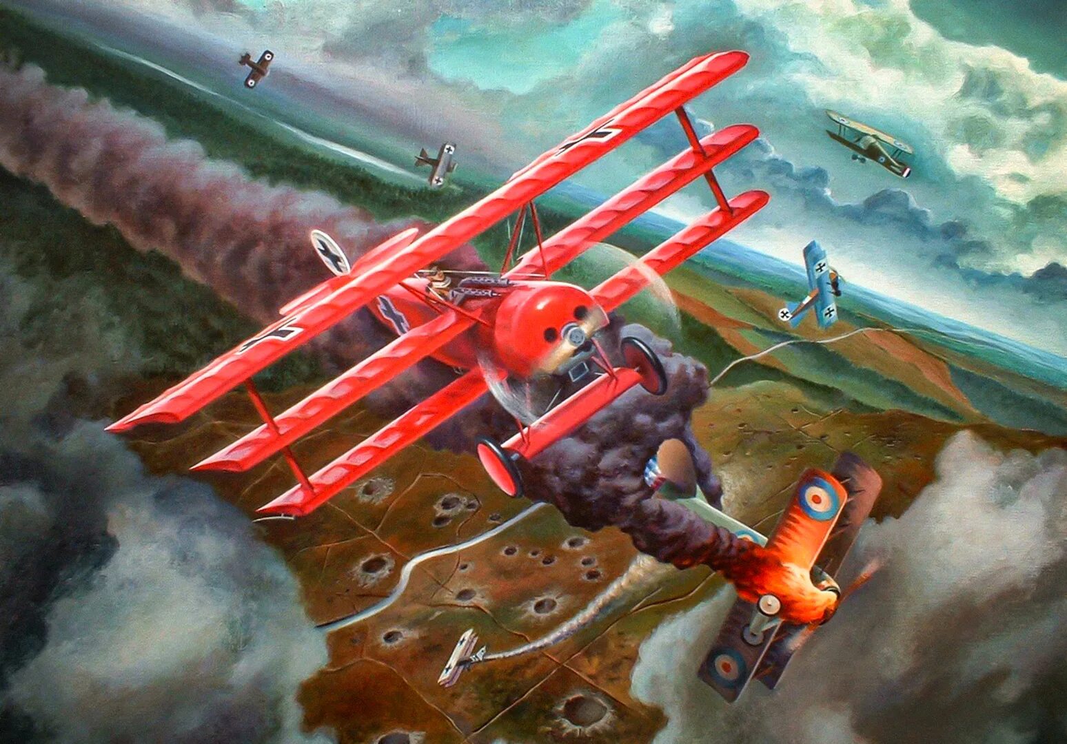 Красный барон рихтгофен самолет. Летающий цирк рихтгофена. Триплан красного барона. Летающий цирк эскадрилья. Барон летающий.