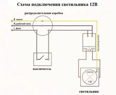 Схема подключения ламп к сети