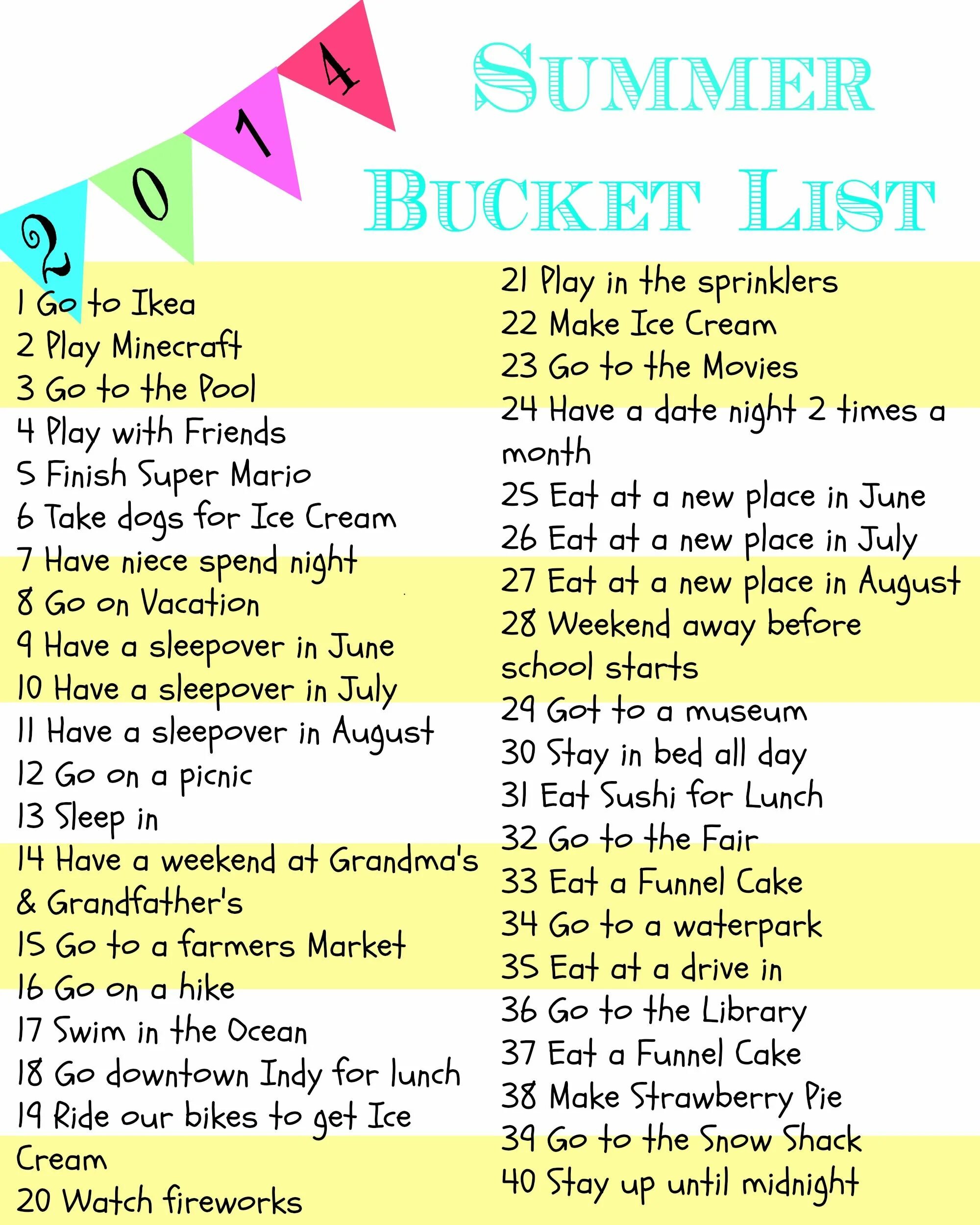 Summer Bucket list. Летний Bucket list. Bucket list на лето. Summer Bucket list ideas.