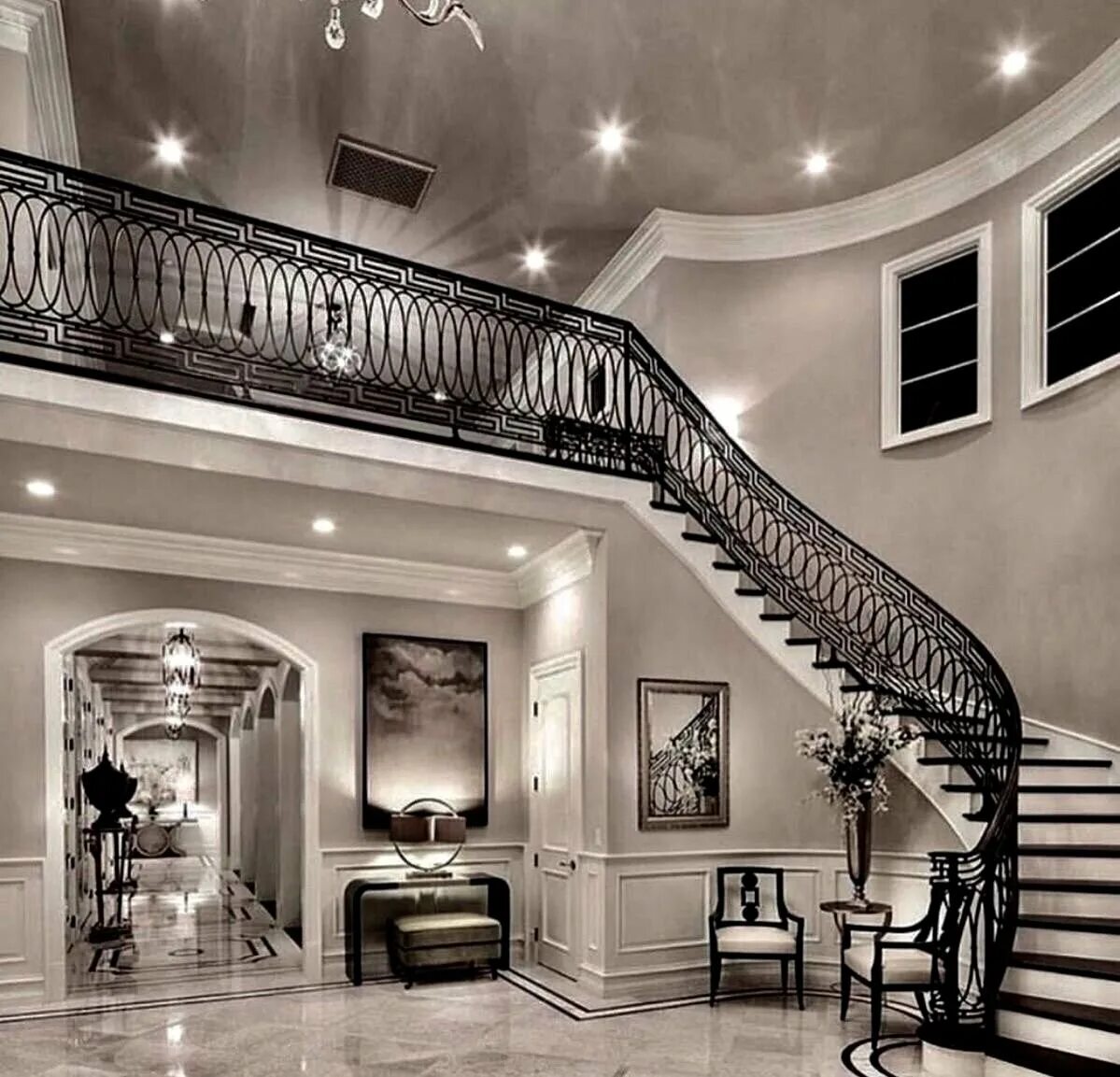 2 дом богатство. Роскошные лестницы в интерьере. Интерьер особняка. Интерьер двухэтажного коттеджа. Шикарная лестница в особняке.