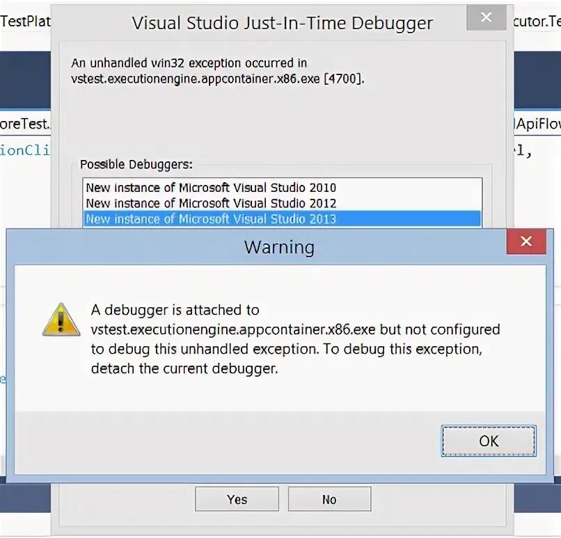 Unhandled win32 exception. Unhandled win32 exception