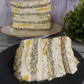 Торт с маковым безе