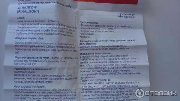 Мазь финалгон для чего применяется. Финалгон мазь инструкция.