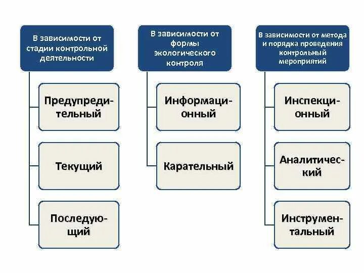 Общая организация контрольной деятельности. Формы экологического контроля. Стадии контрольной деятельности. Виды экологического контроля. Экологический контроль виды и функции.