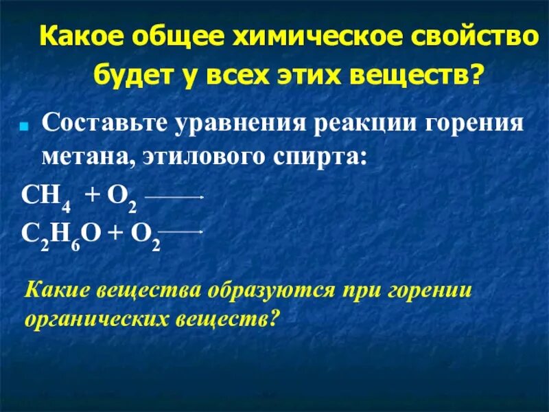 Уравнение реакции горения. Уравнение реакции горения метана. Реакция горения органических веществ. Составьте уравнение реакции горения этилового спирта.. Сжигание метана и этана