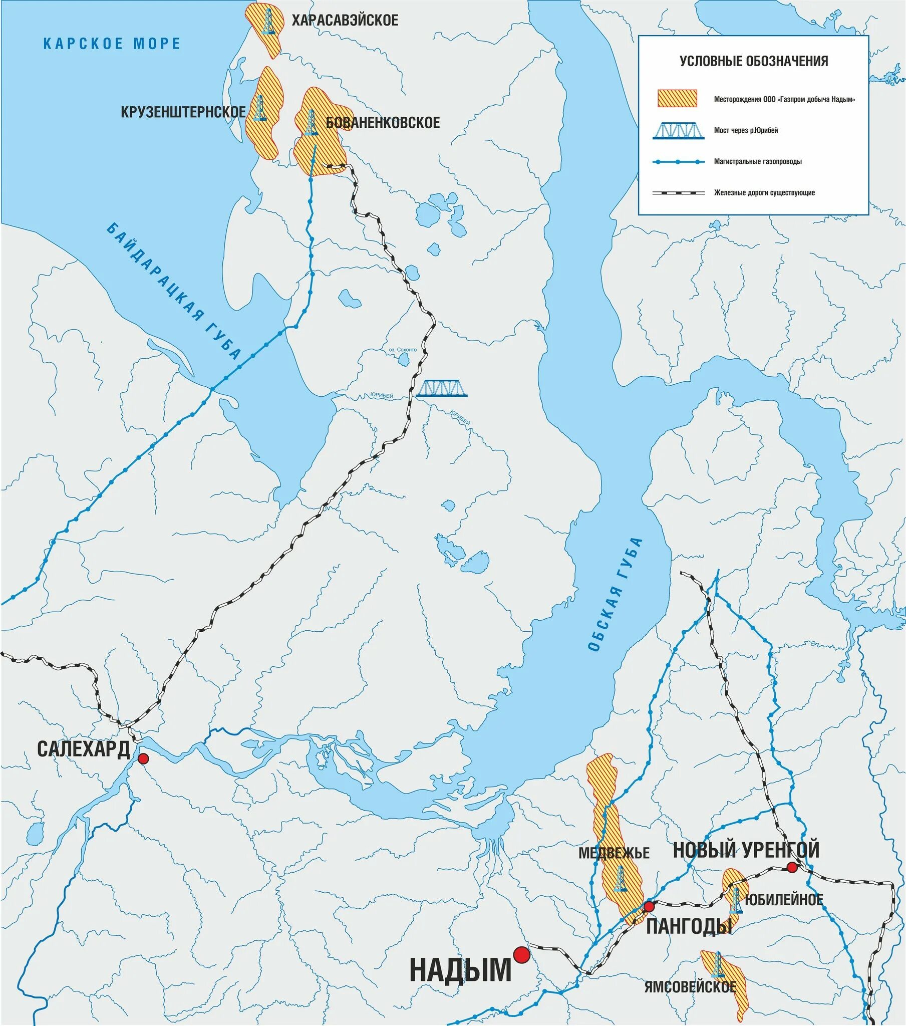 Бурова на карте. Харасавэйское месторождение на карте Ямала. Уренгойское газовое месторождение на карте. Медвежье месторождение газа местонахождение.