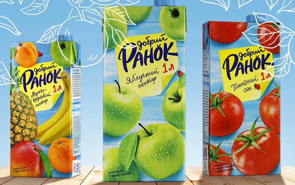 Сок ранок. Соки бренды. упаковка соков. украинский сок.