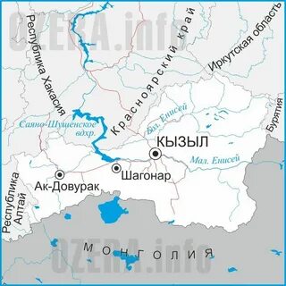 Где находится тува на карте