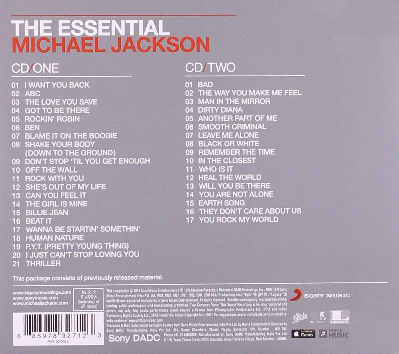 The essential list. 2005] michael jackson - the essential. michael jackson the essential album.