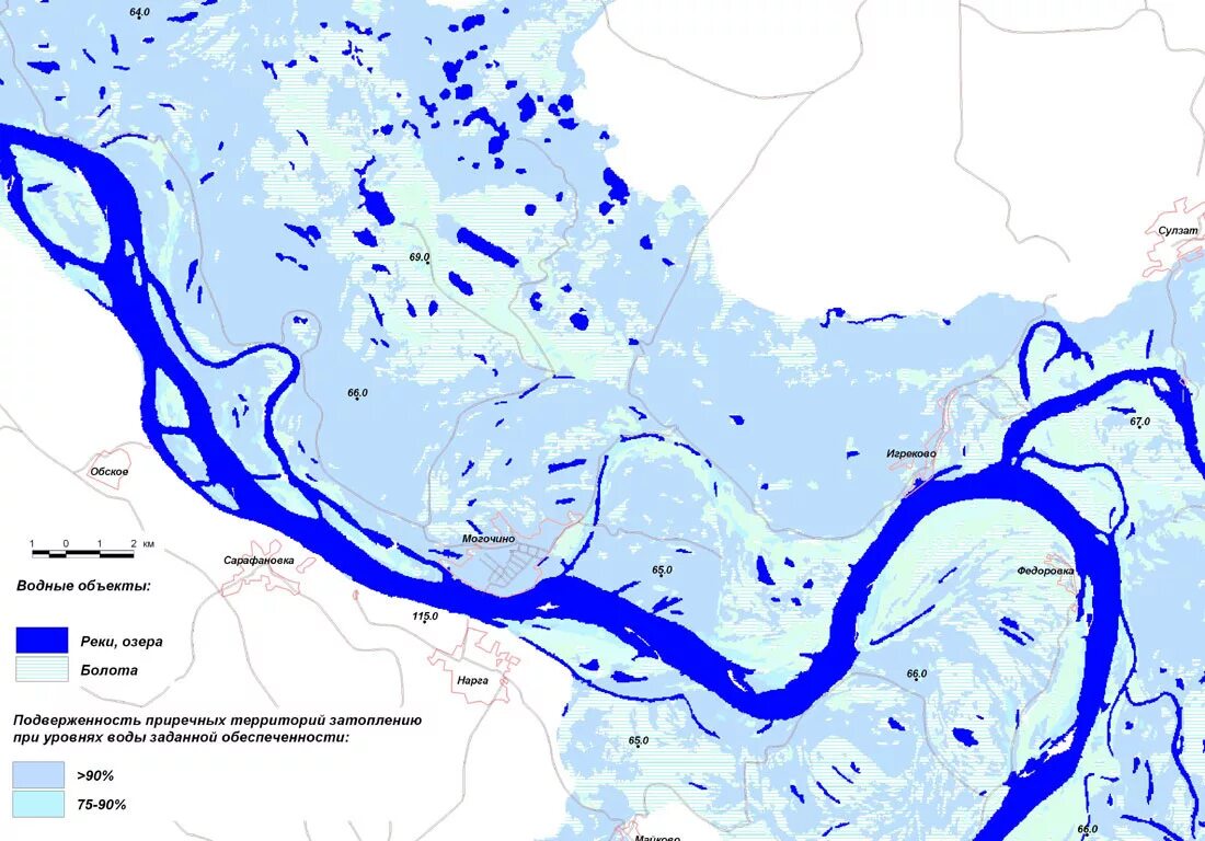 Уровень воды воды район новосибирска