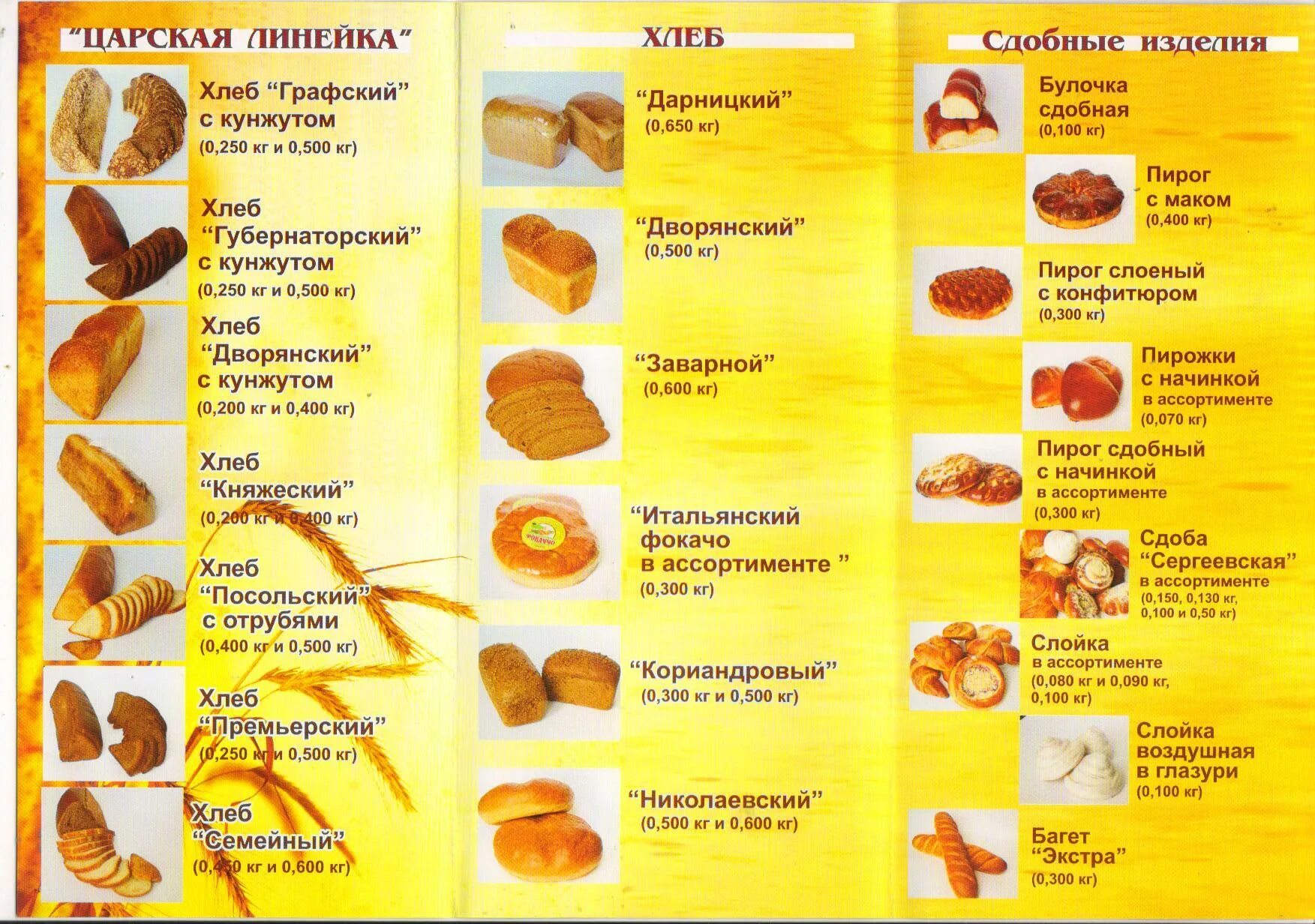 Типы выпечки