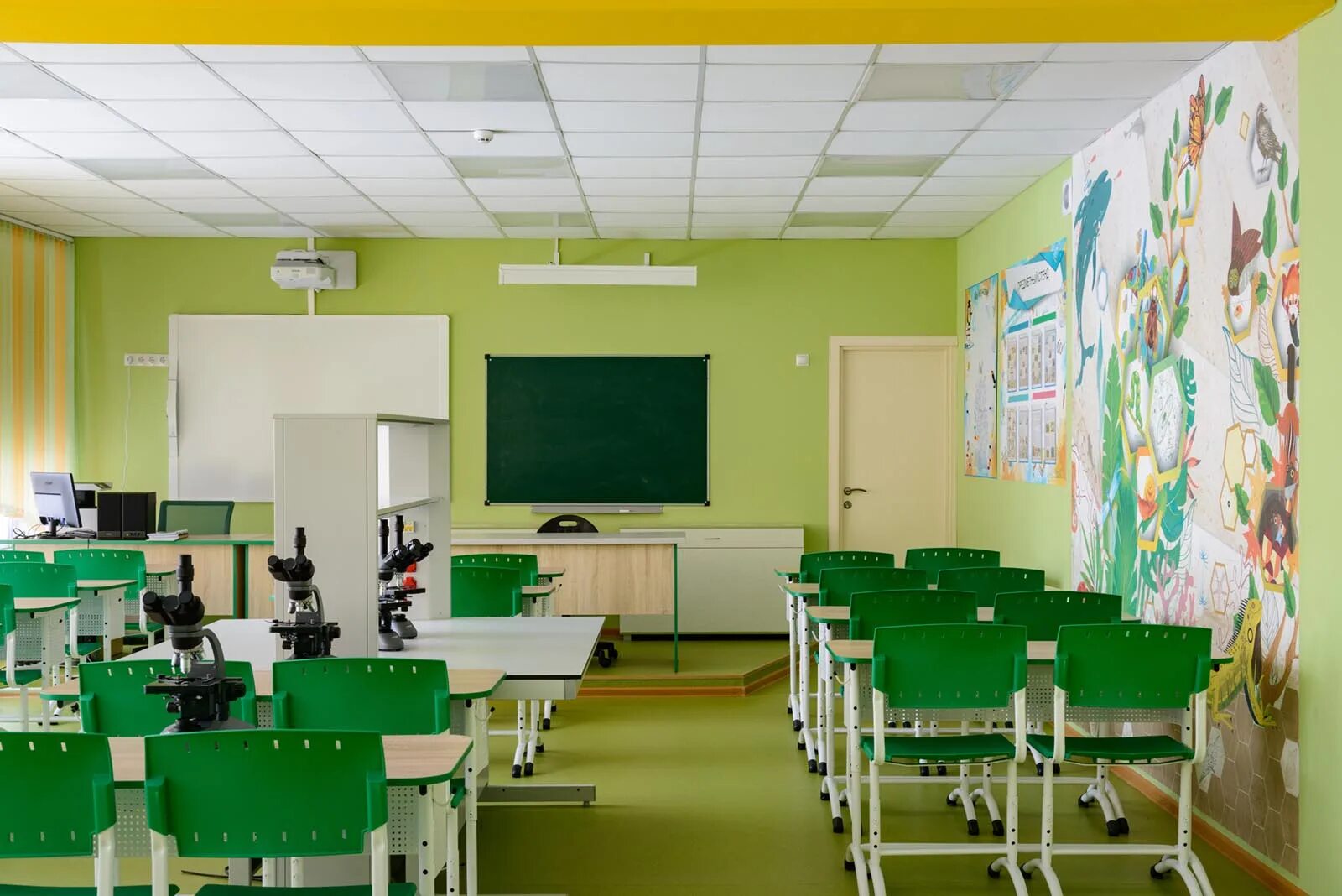 интерьер класса. интерьер учебного класса. школа нового формата. Quantum school. интерьер школы.