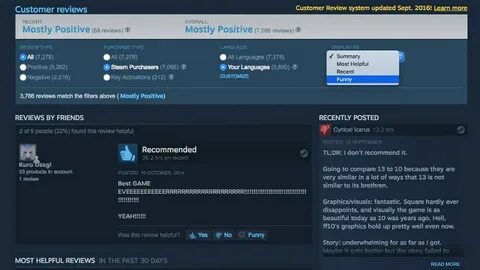 Steam review