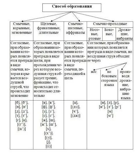 Звонкие смычные. Звуки по способу образования таблица. Таблица звуков смычные щелевые. Классификация согласных звуков таблица в логопедии. Артикуляционная классификация согласных звуков таблица.