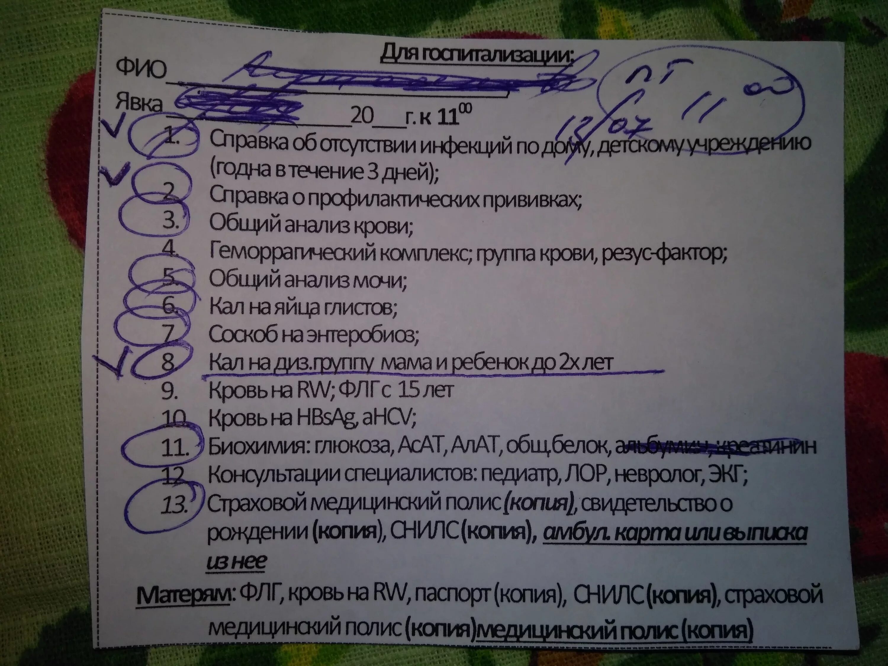 Какие анализы сдают для госпитализации. Анализы для госпитаитализации. Список анализов для госпитализации. Анализы необходимые для госпитализации на операцию. Список анализов для госпитализации в больницу.