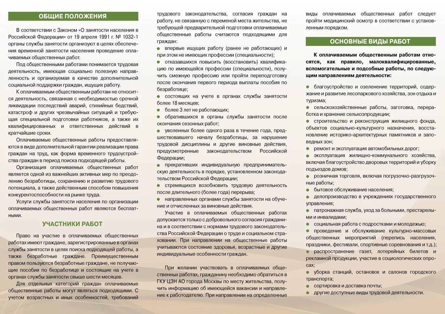 Программы общественных работ