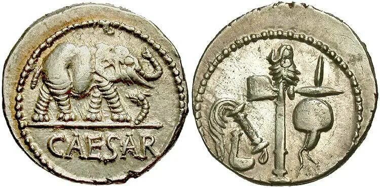 44 год до н э. Денарий. Рим, Республика ROMA. Двойной динарий Боспорское царство. Римская монета Агриппа. Денарии римской Республики.