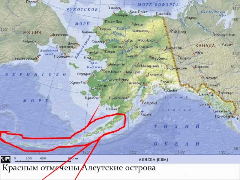 Аляска и Алеутские острова на карте России. Алеутские острова на контурной карте. Алеутские острова на контурной карте Северной Америки. Алеутские острова на физической карте.