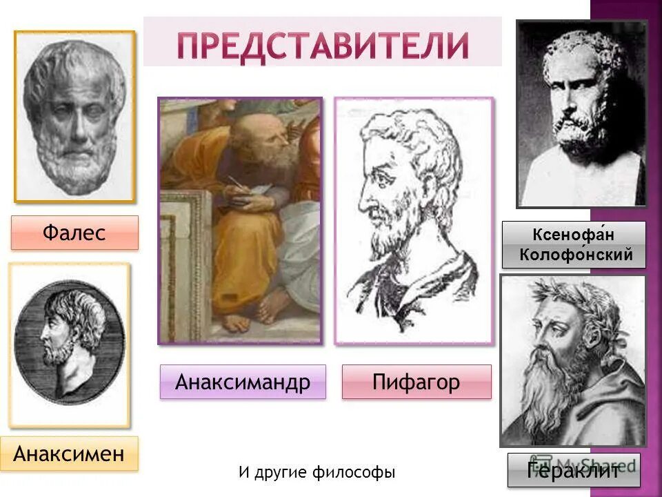 философия воззрения пифагора и гераклита. э). до н. античная философия: милетская школа, гераклит, пифагор. пифагор и гераклит.