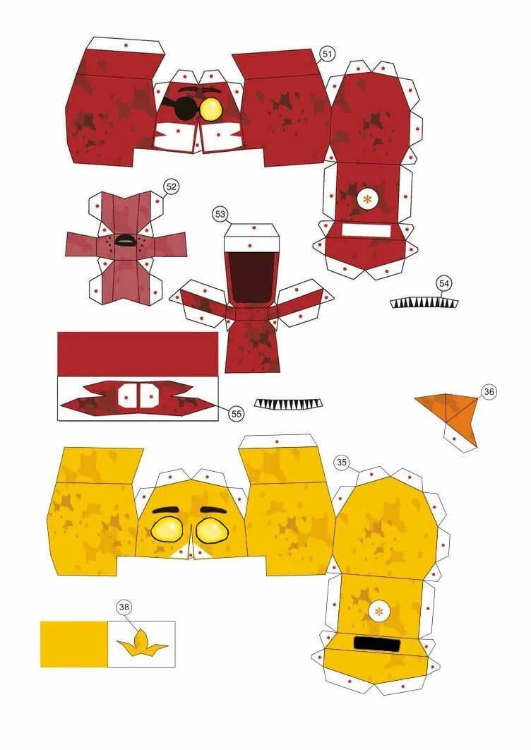 Фокси из бумаги. Бумажные фигурки ФНАФ Фредди. ФНАФ из бумаги схемы Фредди. Бумажные фигурки ФНАФ 9. Бумажные игрушки ФНАФ Фредди.