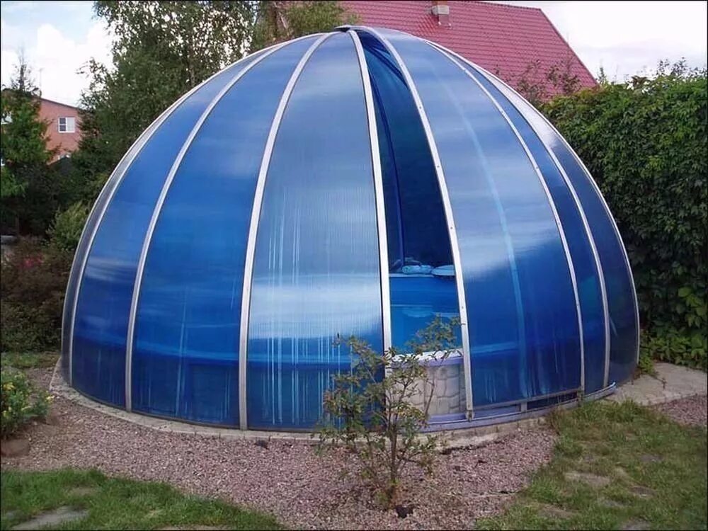 Garden igloo беседка-купол. Павильоны для круглых бассейнов. Теплица ростеплица купол (усиленная) 240х300см. Купол из поликарбоната. Купол протект для бассейна.