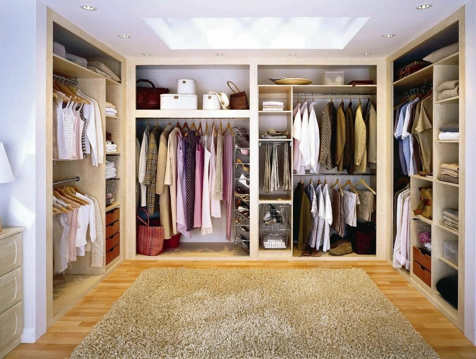 Next to the wardrobe
