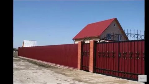 Заборы из профнастила фотогалерея для частного дома