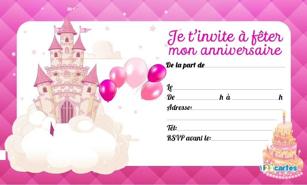 D invite. Carte d'Invitation anniversaire. Invitation à l`anniversaire на день рождения картинки для детей. Exemple carte d'Invitation d'anniversaire. Jolie carte d'anniversaire.