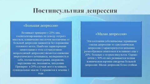 Постинсультная депрессия